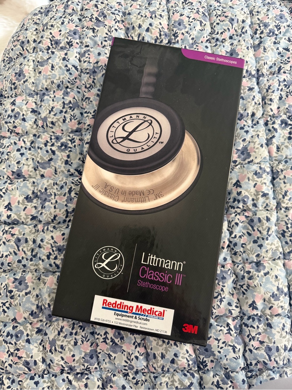 3M Littmann Classic III Raspberry Stethoscope + Original Box